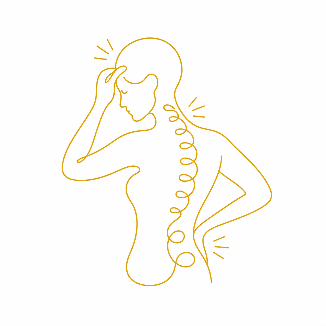 icono dolor lumbar, cefalea